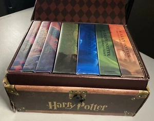 Harry Potter Hardcover Boxed Set: Books 1-7 in "Trunk" by J K Rowling - Picture 1 of 8