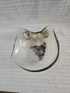 Rare Antonio Daros for Cenedese Murano Owl Sculptural Dish with Murrines - Picture 1 of 8