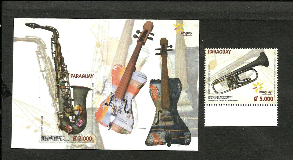 JUEGO COMPLETO PARAGUAY, MÚSICA, 2015 MNH Foto 1 de 1