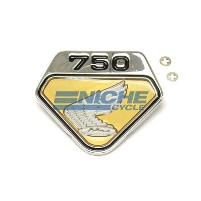 Gold Honda CB750 Right Side Cover Wing Emblem 87123-300-020G - Изображение 1 из 2