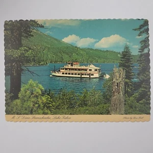 M. S. Dixie Sternwheeler Lake Tahoe Nevada Sierras Continental Chrome Postcard - Picture 1 of 6