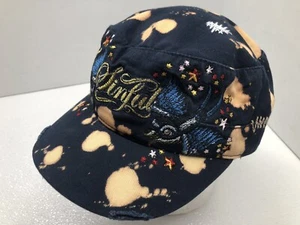 Sinful By Affliction Star Hat Tie Dye Blue Bird Embroidered Adjustable Hat Women - Picture 1 of 9