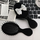 Black Folding Mirror Comb With Mirror Bowknot Massager Air Cushion Comb Portable
