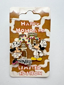 Disney Cruise Line DCL Wonder Gingerbread House Mickey & Minnie Pin LE 500 HTF - Bild 1 von 3