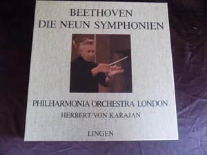 RARE 7 RECORD BOX SET BEETHHOVEN, DIE NEUN SYMPHONIEN, HERBERT VON KARAJAN - Picture 1 of 2