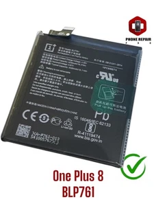 Oryginalna bateria One Plus 8 BLP761 4320mAh✅ - Zdjęcie 1 z 2