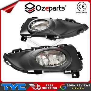 Pair LH+RH Fog Light Lamp with cover For Mazda 3 BK Hatch 2003-2006 - Picture 1 of 6