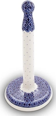 Porta rotolo da cucina ceramica Bunzlauer porta rotolo di carta Ø 8 cm H 33 cm decoro 120 - Immagine 1 di 2