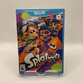 Nintendo Wii U Splatoon Video Game Complete With Case & Manual Free Shipping!
