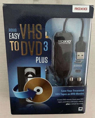 Roxio Easy VHS to DVD 3 Plus Converter Transfer Home Videos 251000 NewSealed - Image 1 of 4