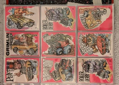 Donruss 奇怪杆 83 张卡批量热杆老式贴纸 20 世纪 70 年代经典汽车 — 第 1/4 张图片