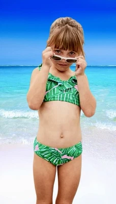 Lilly Pulitzer NUEVO CON ETIQUETAS UPF 50+ Niñas Mini Kasme Bikini Let’s Go Bananas Talla 2,3,4 Foto 1 de 4