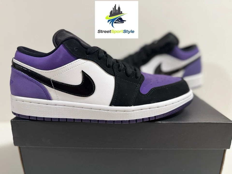 *NOVO EM FOLHA* Tamanho 9.5 - 2019 Nike Air Jordan 1 Low Court Roxo 553558-125 raro I - Imagem 1 de 4
