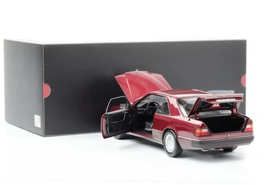 1:18 Mercedes-Benz W124 300 CE-24 Coupé 1990 Almandinrot Norev Dealer - Imagen 1 de 4