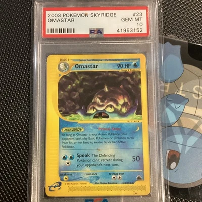 PSA 10 GEM MINT Omastar 23 Rare 2003 Skyridge WOTC Pokemon Pop 65 💎 💎   - Image 1 of 4