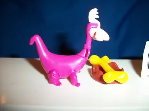 DINO mit HUNDEKNOCHEN Kinder Überraschung K01 FEUERSTEINE 2000 - Bild 1 von 9