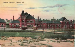 Postcard Toledo, Ohio: Union Station, Train Railway Railway Passenger Depot - Picture 1 of 3