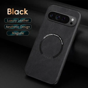 For Google Pixel 9 Pro XL/9/9Pro Leather Shockproof Case Compatible with MagSafe - Picture 1 of 15