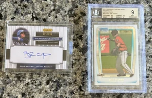 2008 RAZOR SIGNATURE BRANDON CRAWFORD 2011 CHROME REFRACTOR JOE PANIK BGS 9 MINT - Picture 1 of 2