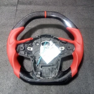 Flat Carbon Fiber Steering Wheel Fit Toyota Supra A90 MK5 2020-2024 - Picture 1 of 2
