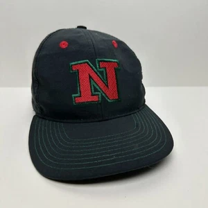 Vtg Nike N Hat Snapback Embroidered Spell Out Nylon YOUTH Cap 80s Swoosh Taiwan - Picture 1 of 13