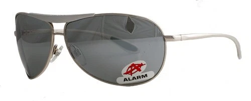Gafas de sol Anarchy Alarm platino Gunmetal/humo lentes polarizadas plateadas pesadas Foto 1 de 2