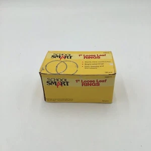 1” Loose Leaf Rings School Smart Standard Paper Clips 100 Pcs - Picture 1 of 4