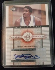 Sofoklis Schortsianitis RC Auto 2003 UD Top Prospects Signs of Success Autograph