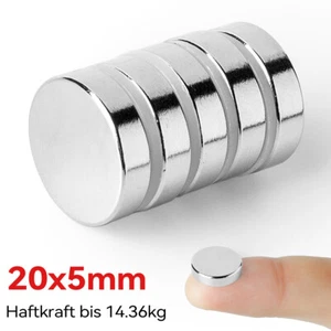 20x5mm Magnete Mini Rund Magneten Neodym Scheibenmagnet für Whiteboard DIY - Bild 1 von 12