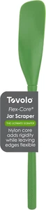 Tovolo Flex-Core All-Silicone Long-Handled Jar Scraper Spatula, Angled Turner He - Picture 1 of 13