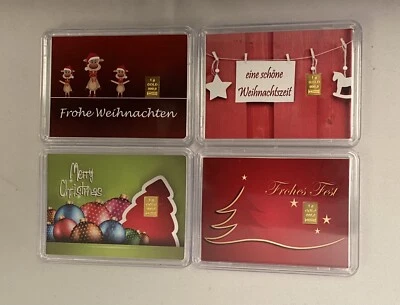 1g Goldbarren „Merry Christmas“ in Box mit Zertifikat Weihnachten Geschenk - Bild 1 von 4