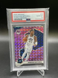 2020 Panini Mosaic Purple #64 Donovan Mitchell PSA 10 GEM #d/49 - PoP 1 - Picture 1 of 2