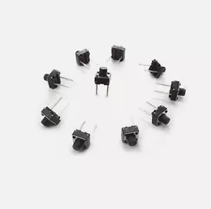 50 Pcs 6x6x5mm 2 Pin PCB Momentary Tactile Tact Push Button Switch DIP Micro - Picture 1 of 2