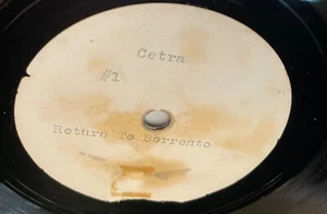Acetate FRANCESCO ALBANESE Return to Sorrento / LIDIA MARTORANA - Amore baciami - Picture 1 of 2