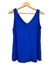 George Womens Vest Top Size 12 Colbalt Blue V Neck Pullover Sleeveless