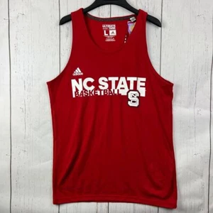 NC State Wolfpack NCAA Large Adidas Climalite Casual Sleeveless Shirt New Men - Picture 1 of 8