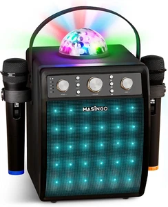 Macchina Karaoke per Adulti e Bambini con 2 Microfoni Wireless, Portatile Singin - Foto 1 di 8