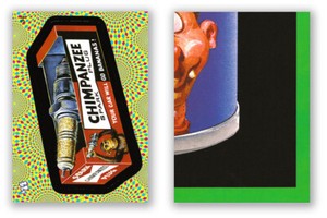 2008 TOPPS WACKY PACK FLASHBACK 2 ~ CHIMPANZEE SPARK PLUG  - STICKER #34 ~ MINT!