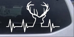 Buck Deer Heartbeat Car or Truck Window Laptop Decal Sticker 8X4.8 - Picture 1 of 33