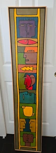 Abstract Painting on Canvas Pop Art by Carrie Disrud signed Free S&H - Picture 1 of 14