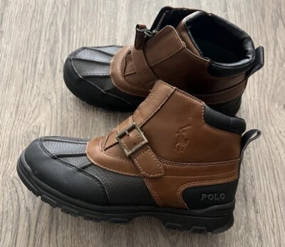 polo ralph lauren boys stylish size 4 weather boots - Image 1 of 4