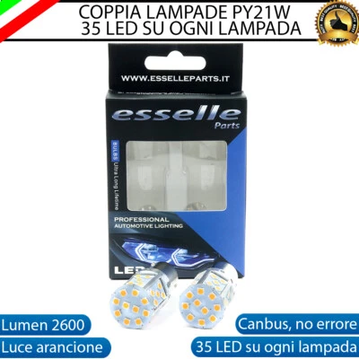 COPPIA LAMPADE FRECCE ANTERIORI LED FORD FUSION PY21W BAU15S CANBUS NO ERROR - Immagine 1 di 4