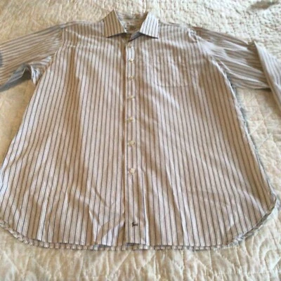 Рубашка мужская John W Nordstrom размер 17 1/2-36 на пуговицах с длинным рукавом египетский хлопок - Изображение 1 из 4