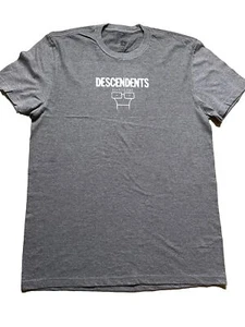 Nueva Camiseta Personalizada Plancha Sobre Descendientes Blanco Gris Logo Talla Mediana o Elige - Imagen 1 de 9