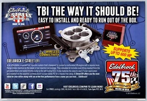 PRINT AD 2013 Edelbrock E Street Throttle Body EFI 75th Anniversary 5x7.5 - Picture 1 of 1