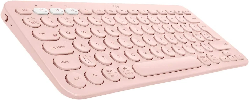 Logitech K380 kabellose Multi-Device Bluetooth-Tastatur Deutsches QWERTZ - Rose - Bild 1 von 1