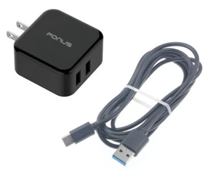 For Google Pixel 7/Pro/6a Quick Home Charger 30W 6ft USB Cable 2-Port USB Power - Picture 1 of 6