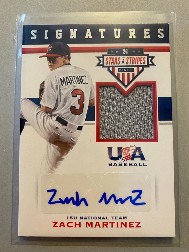 A15,379 - 2017 USA Baseball Stars and Stripes Jersey/Auto #58 Zach Martinez/99 - Image 1 of 1