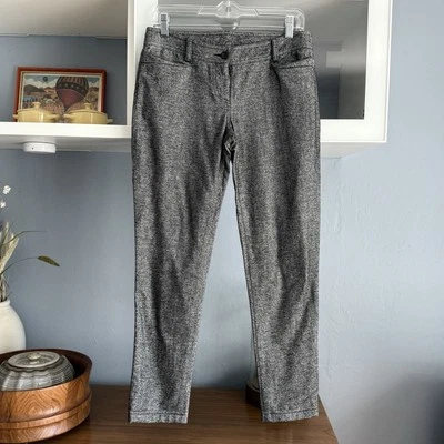 Calça fina vintage Y2K John Galliano preta branca tweed cintura baixa tamanho 4 - Imagem 1 de 4