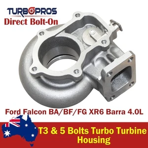Carcasa de turbina turbo T3 y 5 pernos para Ford Falcon BA/BF/FG XR6 Barra 4,0 L - Imagen 1 de 15